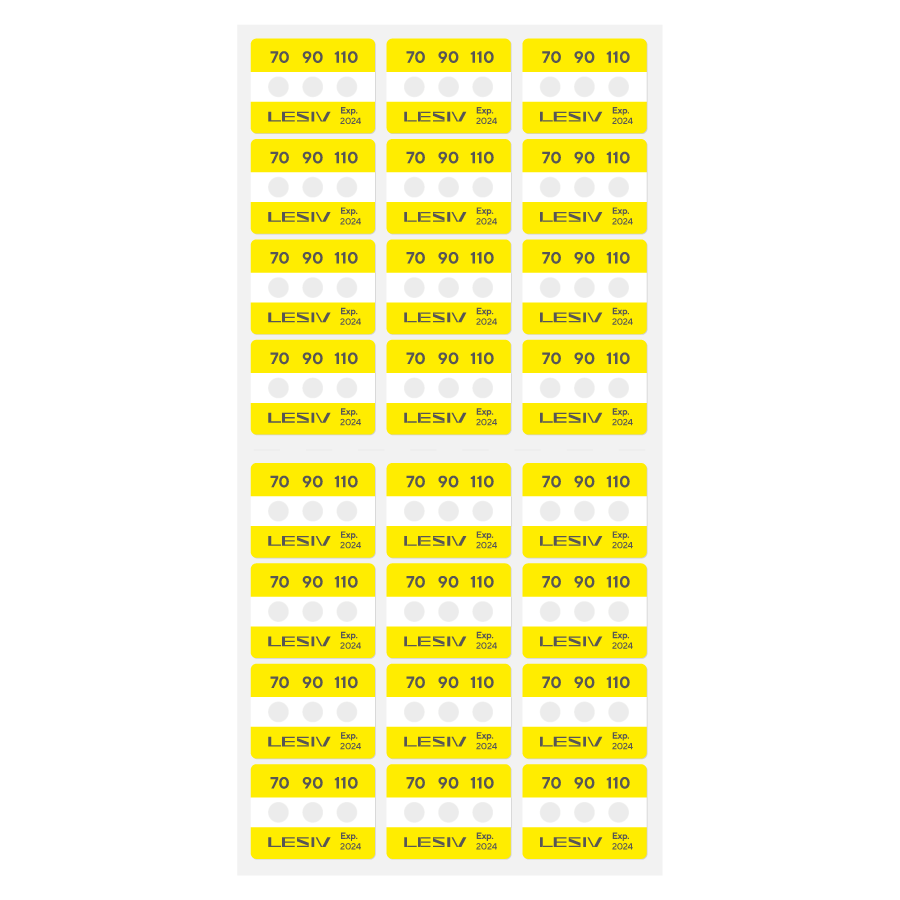 Термоиндикатор Lesiv L-Mark 3T - 70-90-110°С, цвет - желтый